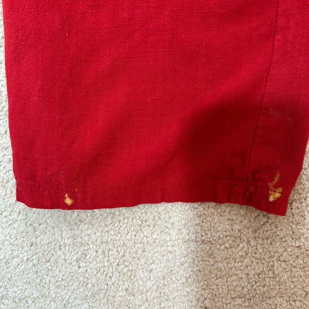 Oak + Fort Jumpsuit Women’s Medium  Wide Leg Tie Back Mark On Ankle - Picture 12 of 16